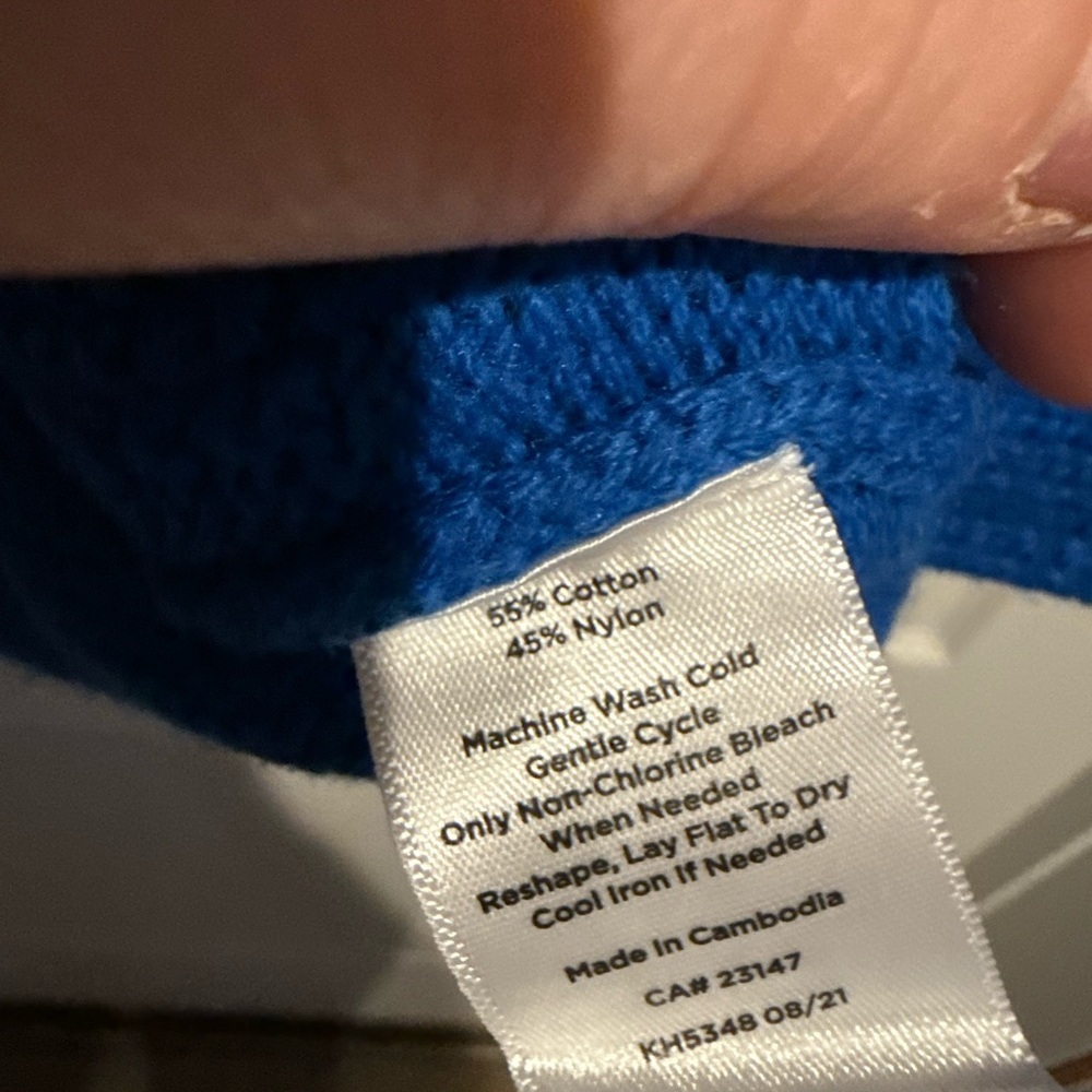 Talbots Vibrant Blue Cowl Neck Sweater - Picture 5 of 5
